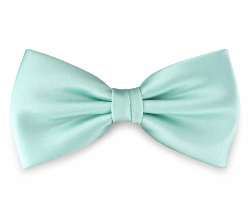 TigerTie Fliege Herren - mint grün – Verstellbar, Klassische Schleife für Smoking, Hochzeit & Business – 100% Polyester inkl. Aufbewahrungsbox