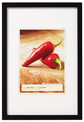 walther design Cornice Nera 13 x 18 cm Cornice in Legno Peperoni BP318B