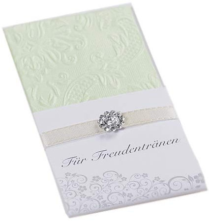 10 Taschentücher Freudentränen Hochzeit TT0039 hellgrün