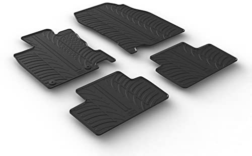 Alfombrillas de Goma Compatible con Renault Kadjar 6/2015- (Perfil T 4-Partes + Clips de Montaje)