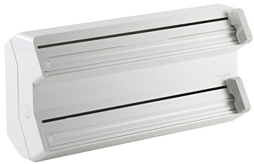 MAR PLAST - Dispensador de Papel y Aluminio nº 548 Cutterbox | Profesional de Cocina | Doble Rollo | Color: Blanco | 380 x 185 x 110 cm