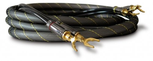 Dynavox High-End Lautsprecherkabel, Paar, Flexibles Kabel mit hochwertigen Bananensteckern, konfektioniert, Farbe schwarz, Länge 5m