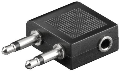 10er Set Flugzeugadapter (2x3,5mm Mono Stecker auf 3,5mm Stereo Buchse)
