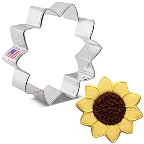 Ann Clark Sunflower Cookie Cutter, 3-1/4” Made in USA