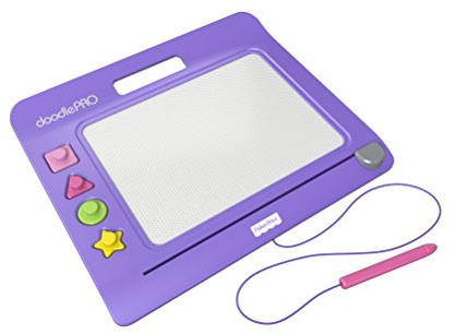 Fisher-Price CHH61 Doodle Pro Stempelspaß - magnetische Maltafel - Zeichentafel für Kinder (lila)