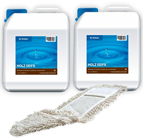 Dr. Schutz Holz Seife 2x 5 Liter / 10 Liter Aktion inkl. Wischmopp