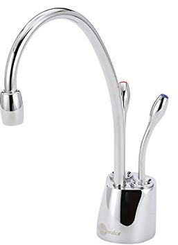 InSinkErator F-HC1100C Contemporary Instant Hot & Cold Water Dispenser, Chrome, One Size | Chrome Finish, 8.4-inch Tall, Two-Handle Kitchen Faucet, Hot and Cold, Compatible with INSINKERATOR HWT-F1000S