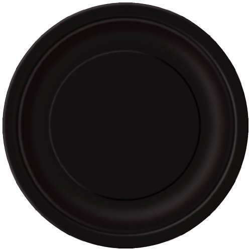 Pappteller 23 cm Schwarz Packung mit 16 Stück