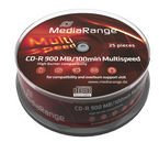 100 (4 x 25) MediaRange Blank CDs Cake25 CD-R 900MB 100min
