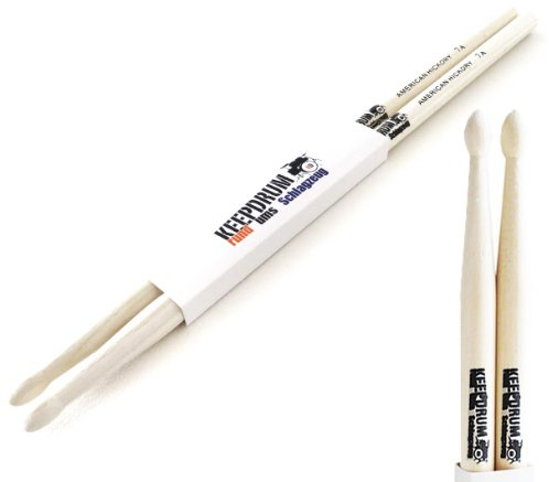 keepdrum 7A Hickory Drumsticks Schlagzeug-Stöcke 1 Paar