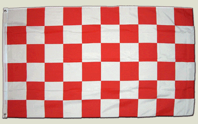 Flagge Karo Rot-Weiß - 90 x 150 cm [Misc.]