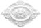 1 Deckenrosette | Innendekor | Stuck | EPS | Dekor | 570x400mm | R-4