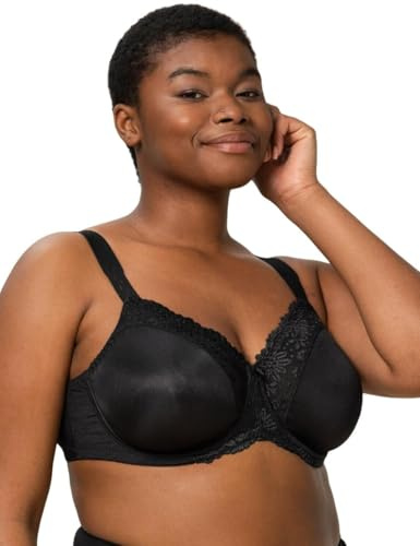 Triumph Damen Minimizer-BH Ladyform Soft W X, mit Bügel, ohne Polsterung, Verstellbare Träger, 75E, Schwarz