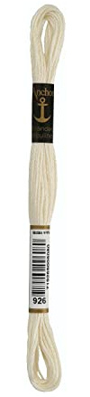 Anchor Sticktwist 4635000-00926 elfenbein Stickgarn, 100% Baumwolle
