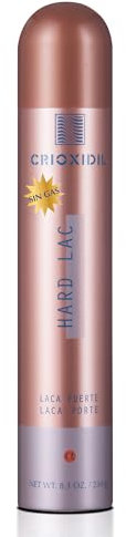 CRIOXIDIL - Laca sin Gas - Hard Lac - Fijación Fuerte - Larga Duración - para Cuero Cabelludo Sensible - Ideal para Todo Tipo de Técnicas, Peinados y Cabellos