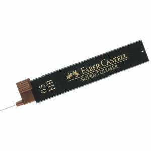Faber-Castell 120500 HB - Minen (HB, schwarz, 0,5 mm, Faber-Castell TK 9400, TK 9500, 12 Stück (S))