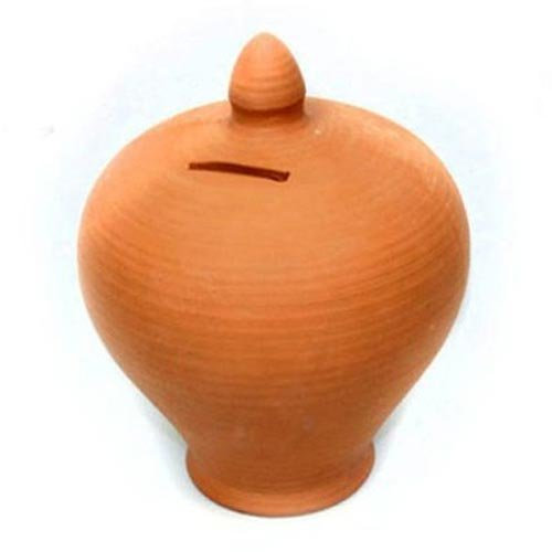 Salvadanaio Classico in Terracotta 16 x 13,5 cm, l'intramontabile salvadanaio