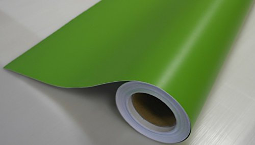 (4,51/m2) Könighaus Grün Matt Autofolie 2000 x 152 cm mit Luftkanälen + Gratis Rakel inkl. Anleitung