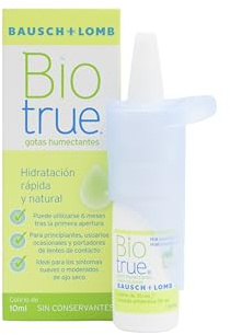 Biotrue Bausch + Lomb gotas hidratantes 10ml compatible con lentes de contacto