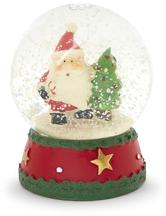 Mousehouse Gifts Palle di Vetro Globo di Neve di Natale Sfera di Vetro con Neve Decorativa di Babbo Natale