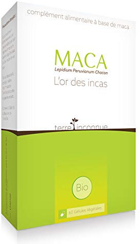 Maca bio du Pérou - Terre Inconnue® - 60 gélules végétales de 600mg - pure Lepidium Peruvianum Chacon de Junin au Pérou