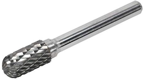 Sealey SDB02 Tungsten Carbide Rotary Burr Cylindrical Ball Nose 10mm