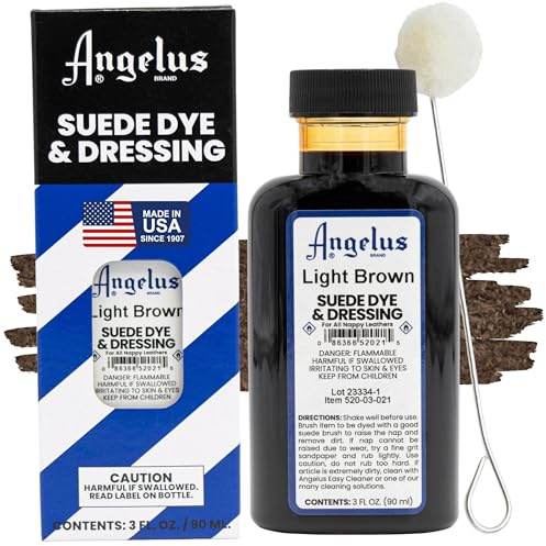 Angelus Suede Dye, Light Brown, 3 Ounce Bottle (520-03-021)