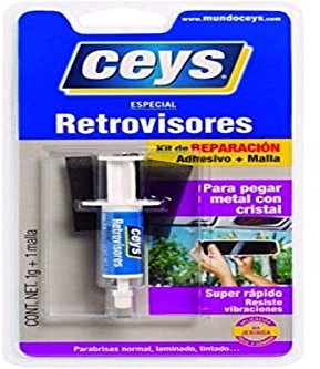 Ceys - Kit reparaciones de retrovisores - Adhesivo y malla - Jeringa 1 G
