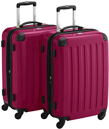 HAUPTSTADTKOFFER® · 2er Hartschalen Kofferset · 2X Handgepäck 87 Liter (Magenta)