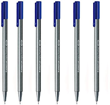 Staedtler Triplus Fineliner 0.3mm - (6 Blue) by Steadtler