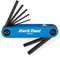 Park Tool AWS10 Fold-Up Hex Wrench Set 1.5-6 mm,Blue