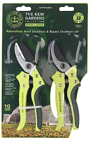 Spear & Jackson CUTTINGSET2K Kew Bypass & Anvil Secateurs Gift Set