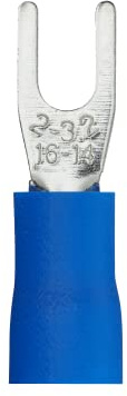 Elektrische Kabelschuhe | Crimpkabelschuhe | vorisolierte Endstücke | vorisolierte Kabelschuhe | Elektrischer Anschluss | Kabelendhülse | Beutel mit 10 Kabelschuhen vorisoliert | D.3 mm blau