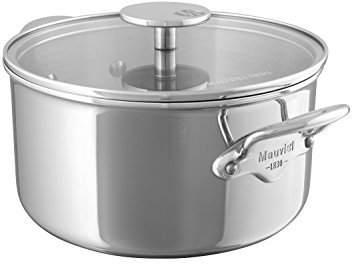 Mauviel1830 M’Cook 523112 Casserole Dish without Lid, Stainless Steel, 20 cm