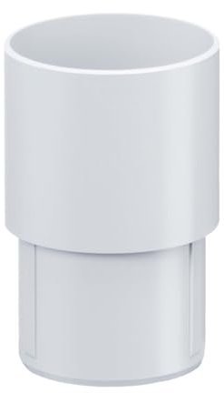 INEFA Fallrohr Verbinder, PVC DN50 / 50mm Weiß Ablaufrohrverbinder Dachrinnenzubehör, einfache Steckmontage, Made in Germany