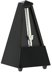 Wittner Metronom Taktell Pyramidenform System Maelzel Serie 800 - Massivholzgehäuse - Ohne Glocke - Schwarz hochglanz - Mechanisch zum Aufziehen - Keine Batterien erforderlich - Made in Germany