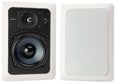 Polk Audio RC55i 2-Way Premium in-Wall 5.25 Speakers (Pair) | Perfect for Damp and Humid Indoor/Outdoor Placement (White, Paintable Grille)(Pack of 2)