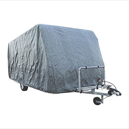 ProPlus Caravanabdeckung 6,40–7,01 m – Für max. Breite 235 cm und Höhe 220 cm – Grau