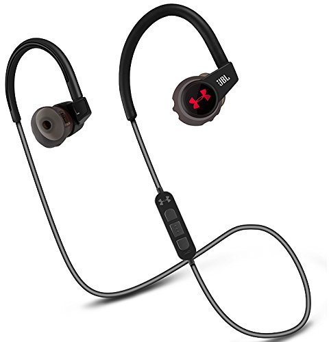 Under Armour By JBL Auricolari Sportivi Bluetooth/Wireless, Rilevazione del Battito Cardiaco Dall'Orecchio, Nero