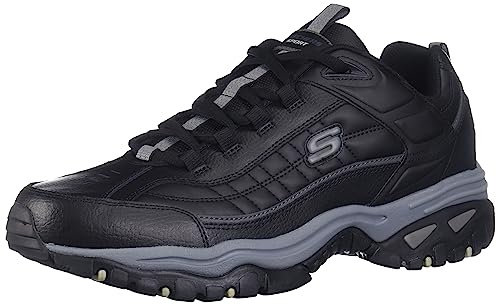 Skechers mens Energy Afterburn Shoes Lace-Up Sneaker, Black/Grey, 10.5