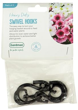 Gardman HD Hanging Basket Swivel HooKent and Stowe 2pk