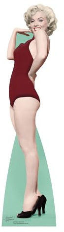 Star Cutouts Pappaufsteller von Marilyn Monroe Schwimmen Anzug (rot)