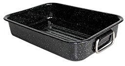 Beka 14721364 Kitchen Roc Plat à four en acier émaillé noir moucheté 36 cm