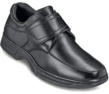 Chums Men's Cushion Walk Touch Fastening Shoes with Gel Pad Standard Fit | Ultra Lightweight Easy Fasten, Comfortable, Casual Footwear for Any Occasion