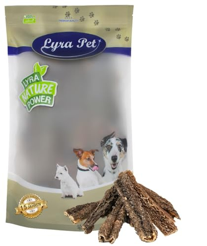 Lyra Pet® 1 kg Rinderpansen groß getrocknet Kausnack für Hunde Leckerli | Naturbelassener Kausnack – Proteinhaltiges Leckerli – Nährstoffreich – Gut verträglich – Fördert den Kauspaß