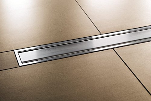 Schlüter KERDI-LINE A Designrost Abdeckung mit Rahmen 19mm Edelstahl gebürstet 100cm