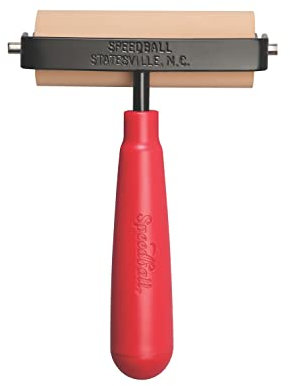 Speedball Soft Rubber Brayer, 3.5-Inch - Printmaking Roller Tool for Gel & Block Printing and Crafting - Made in USA