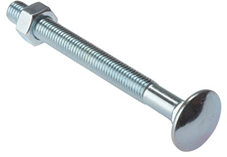 Forgefix CXXXXXM - Vite e dado di fissaggio, placcato zinco M10 x 50 mm