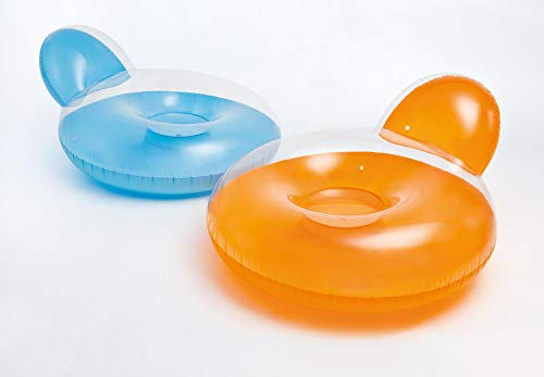 Intex Pillow-Back Lounge - Aufblasbarer Schwimmsessel - 137 x 122 cm - Modell Sortiert