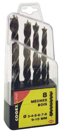 Cogex 25297 Foret bois x 8 pièces